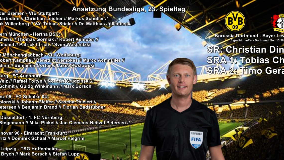 Westderby mit Dingert +++ Osmers pfeift Bayern