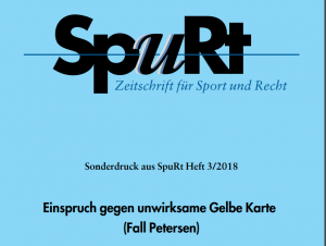 Read more about the article Fall Petersen – Einspruch gegen unwirksame Gelbe Karten