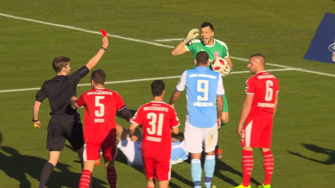 You are currently viewing 3. Liga | Rote Karte und Elfmeter in München – Mit Video