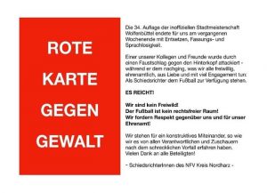 Read more about the article Schiedsrichter drohen mit Streik: „Wir sind kein Freiwild“