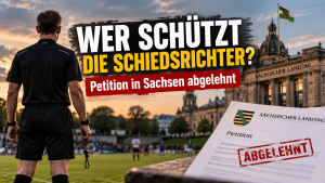 Mehr über den Artikel erfahren Politik lehnt Petition zum Schutz von Schiedsrichtern ab: Wer schützt jetzt den Mann mit der Pfeife?