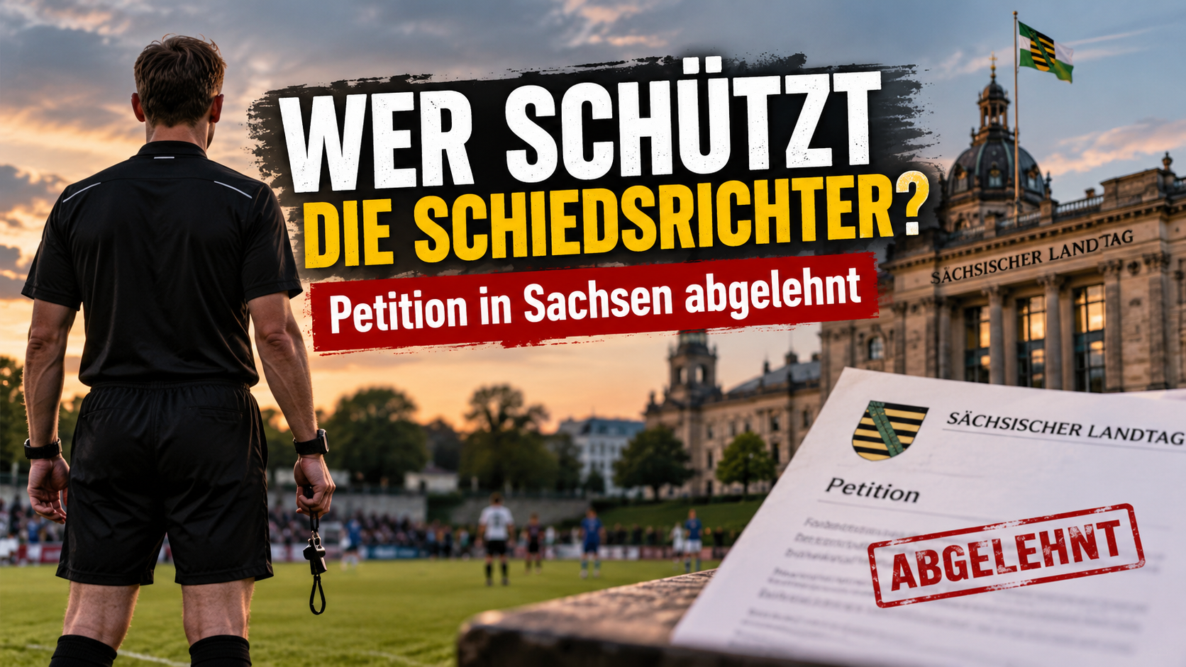 Du betrachtest gerade Politik lehnt Petition zum Schutz von Schiedsrichtern ab: Wer schützt jetzt den Mann mit der Pfeife?