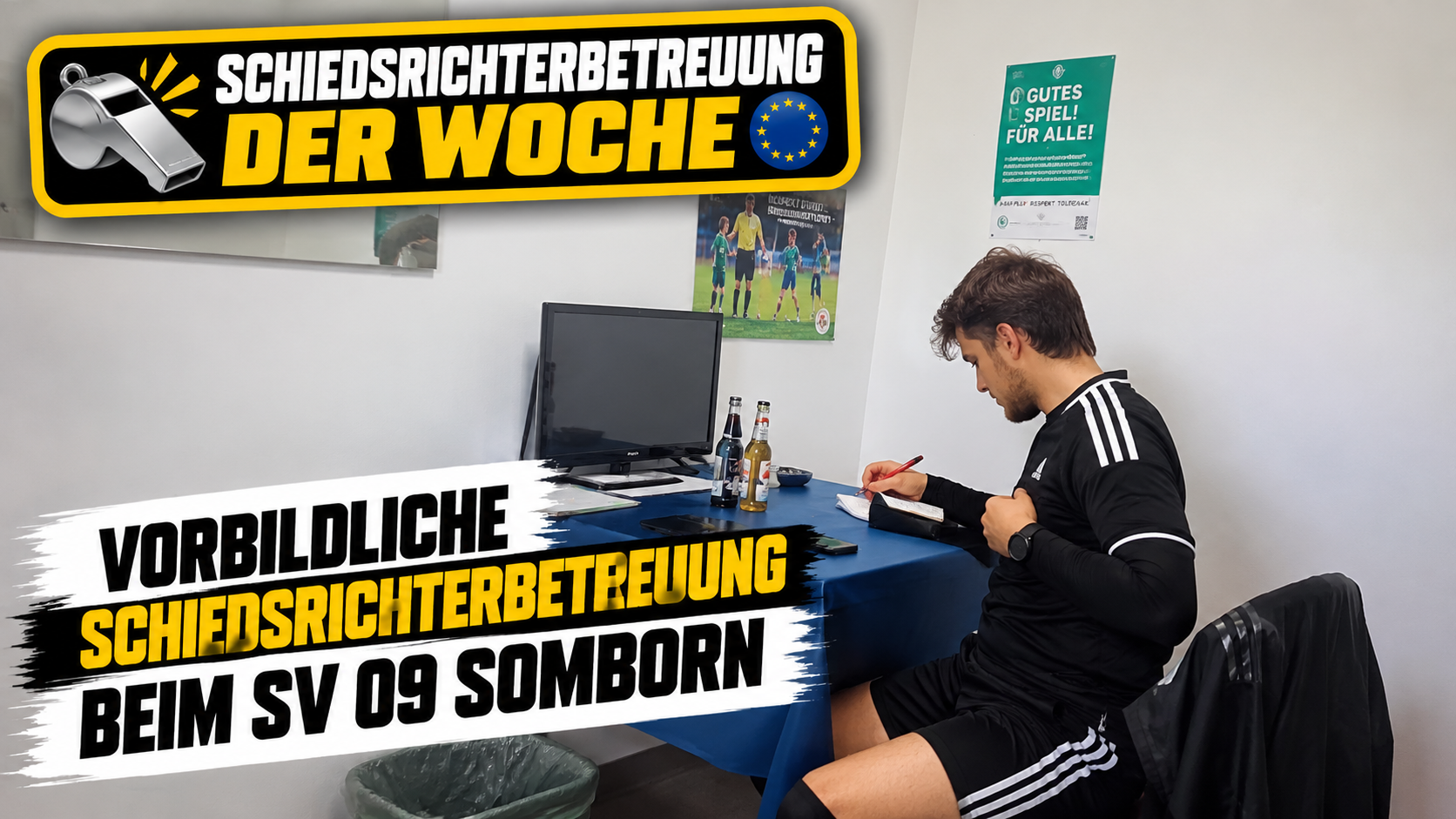 Du betrachtest gerade Vorbildliche Schiedsrichterbetreuung beim SV 09 Somborn: Gelungener Einstand für Michael Bischler